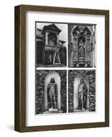 Clock and Statues, Church of St Dunstan-In-The-West, London, 1926-1927-Joel-Framed Giclee Print