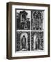 Clock and Statues, Church of St Dunstan-In-The-West, London, 1926-1927-Joel-Framed Giclee Print