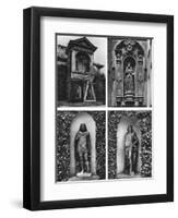 Clock and Statues, Church of St Dunstan-In-The-West, London, 1926-1927-Joel-Framed Giclee Print