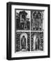 Clock and Statues, Church of St Dunstan-In-The-West, London, 1926-1927-Joel-Framed Giclee Print