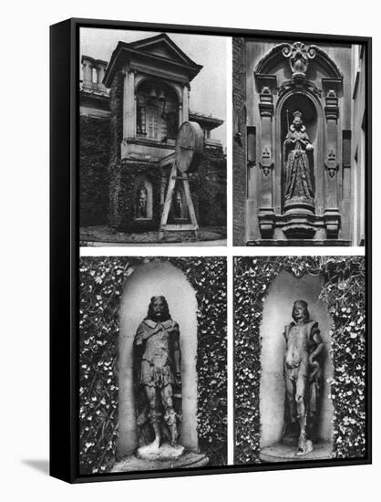 Clock and Statues, Church of St Dunstan-In-The-West, London, 1926-1927-Joel-Framed Stretched Canvas