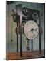 Clock Based on da Vinci Design-Science Source-Mounted Giclee Print