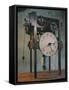 Clock Based on da Vinci Design-Science Source-Framed Stretched Canvas
