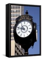 Clock, Downtown Rotary Club, Mobile, Alabama-Carol Highsmith-Framed Stretched Canvas