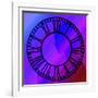Clock Face on Purple-Art Deco Designs-Framed Giclee Print