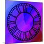 Clock Face on Purple-Art Deco Designs-Mounted Giclee Print