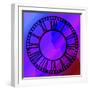 Clock Face on Purple-Art Deco Designs-Framed Giclee Print