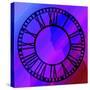 Clock Face on Purple-Art Deco Designs-Stretched Canvas