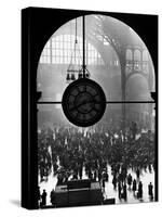 Clock in Pennsylvania Station-Alfred Eisenstaedt-Stretched Canvas