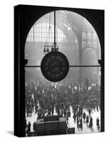 Clock in Pennsylvania Station-Alfred Eisenstaedt-Stretched Canvas