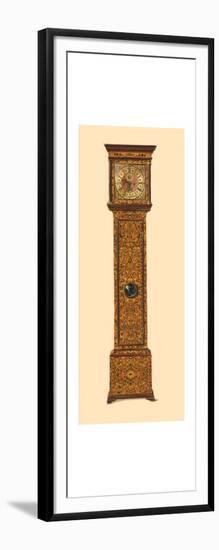 Clock inlaid with light marquetry, 1905-Shirley Slocombe-Framed Art Print