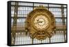 Clock, Musee d'Orsay, Paris, France, Europe-Peter Groenendijk-Framed Stretched Canvas