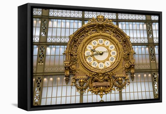 Clock, Musee d'Orsay, Paris, France, Europe-Peter Groenendijk-Framed Stretched Canvas