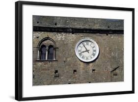 Clock on the Facade of Palazzo Dei Priori-null-Framed Giclee Print