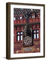 Clock on the Facade of the Town Hall-null-Framed Giclee Print