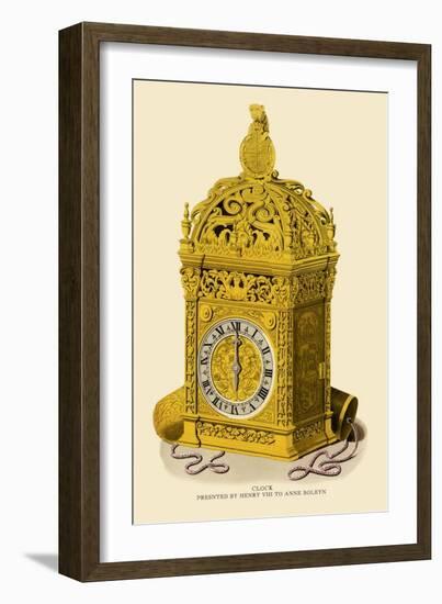 Clock, Presented by Henry VII to Anne Boleyn-H. Shaw-Framed Art Print