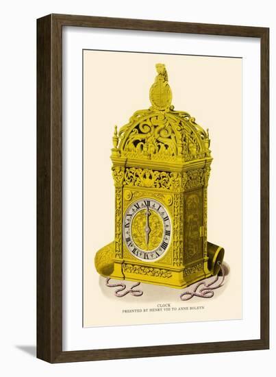 Clock, Presented by Henry VII to Anne Boleyn-H. Shaw-Framed Art Print