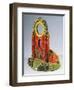 Clock Stand Depicting Old Ruin, Ca 1820-null-Framed Giclee Print