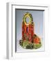 Clock Stand Depicting Old Ruin, Ca 1820-null-Framed Giclee Print