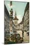 Clock Tower and Bear Monument in Bern, Switzerland-null-Mounted Art Print
