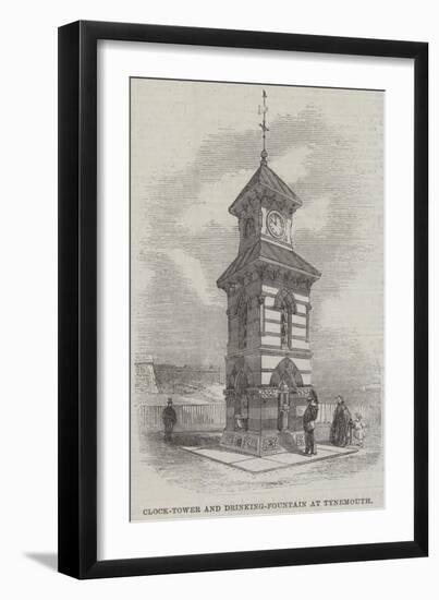 Clock-Tower and Drinking-Fountain at Tynemouth-null-Framed Giclee Print