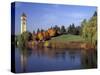 Clock Tower and Spokane River, Spokane, Washington-Jamie & Judy Wild-Stretched Canvas