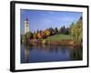 Clock Tower and Spokane River, Spokane, Washington-Jamie & Judy Wild-Framed Photographic Print