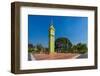 Clock tower at campus of State Pariyatti Sasana University, Mandalay, Myanmar (Burma)-Jan Miracky-Framed Photographic Print