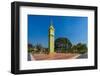 Clock tower at campus of State Pariyatti Sasana University, Mandalay, Myanmar (Burma)-Jan Miracky-Framed Photographic Print