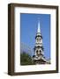 Clock Tower at St. Paul's Chapel in Lower Manhattan, New York City.-SeanPavonePhoto-Framed Photographic Print