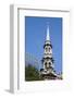 Clock Tower at St. Paul's Chapel in Lower Manhattan, New York City.-SeanPavonePhoto-Framed Photographic Print