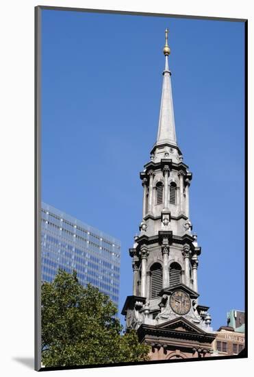 Clock Tower at St. Paul's Chapel in Lower Manhattan, New York City.-SeanPavonePhoto-Mounted Photographic Print