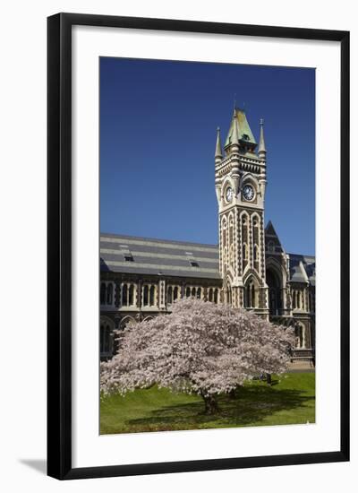 Clock Tower at the University of Otago, Dunedin, New Zealand.-David Wall-Framed Photographic Print