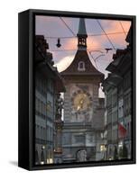 Clock Tower, Bern, Berner Oberland, Switzerland-Doug Pearson-Framed Stretched Canvas