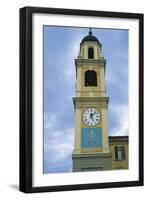 Clock Tower, Boretto, Emilia-Romagna, Italy-null-Framed Giclee Print