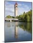 Clock Tower by the Spokane River, Riverfront Park, Spokane, Washington, Usa-Jamie & Judy Wild-Mounted Photographic Print