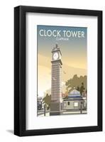 Clock Tower, Clapham - Dave Thompson Contemporary Travel Print-Dave Thompson-Framed Giclee Print