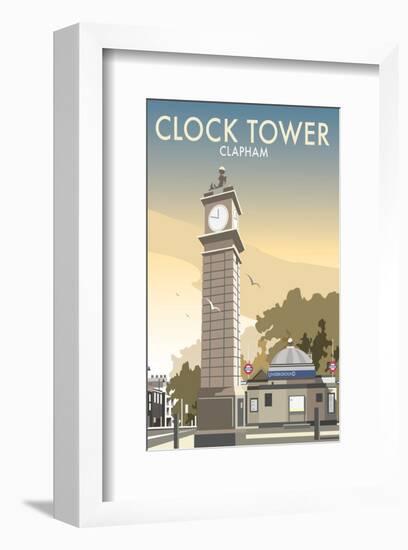 Clock Tower, Clapham - Dave Thompson Contemporary Travel Print-Dave Thompson-Framed Giclee Print