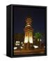 Clock Tower, Downtown at Night, Aleppo (Haleb), Syria, Middle East-Christian Kober-Framed Stretched Canvas