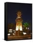 Clock Tower, Downtown at Night, Aleppo (Haleb), Syria, Middle East-Christian Kober-Framed Stretched Canvas