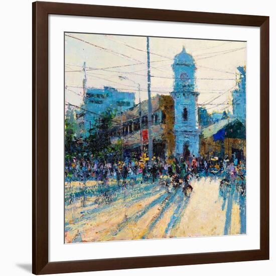 Clock Tower, Evening Light, Pondicherry, 2017-Andrew Gifford-Framed Giclee Print