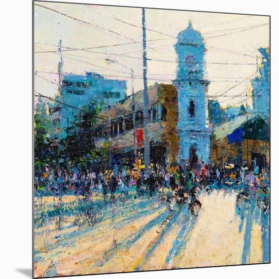 Clock Tower, Evening Light, Pondicherry, 2017-Andrew Gifford-Mounted Giclee Print