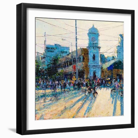 Clock Tower, Evening Light, Pondicherry, 2017-Andrew Gifford-Framed Premium Giclee Print