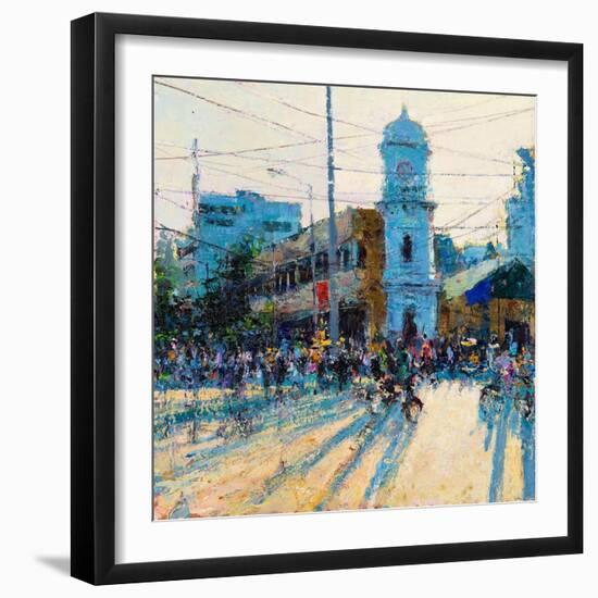 Clock Tower, Evening Light, Pondicherry, 2017-Andrew Gifford-Framed Giclee Print