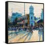 Clock Tower, Evening Light, Pondicherry, 2017-Andrew Gifford-Framed Stretched Canvas