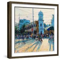 Clock Tower, Evening Light, Pondicherry, 2017-Andrew Gifford-Framed Giclee Print