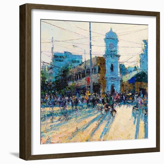 Clock Tower, Evening Light, Pondicherry, 2017-Andrew Gifford-Framed Giclee Print