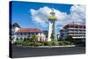 Clock Tower in Downtown Apia, Upolu, Samoa, South Pacific, Pacific-Michael Runkel-Stretched Canvas