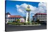 Clock Tower in Downtown Apia, Upolu, Samoa, South Pacific, Pacific-Michael Runkel-Stretched Canvas