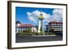 Clock Tower in Downtown Apia, Upolu, Samoa, South Pacific, Pacific-Michael Runkel-Framed Photographic Print